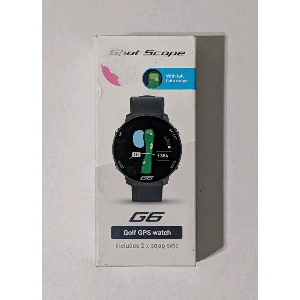 Shot Scope G6 Golf GPS Watch Smart Course Distance Tracker Open Box